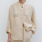 Pure Linen Shirt Autumn Women Clothing Versatile Artistic Retro